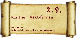 Kintner Viktória névjegykártya